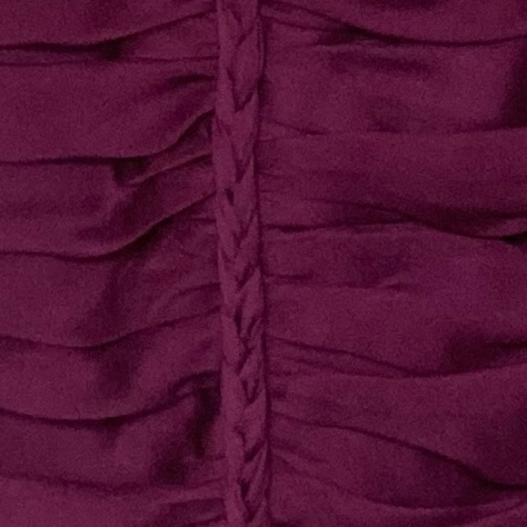 Carmen Marc Valvo Strapless Cocktail Dress, Plum, Size 6 - Picture 4 of 6